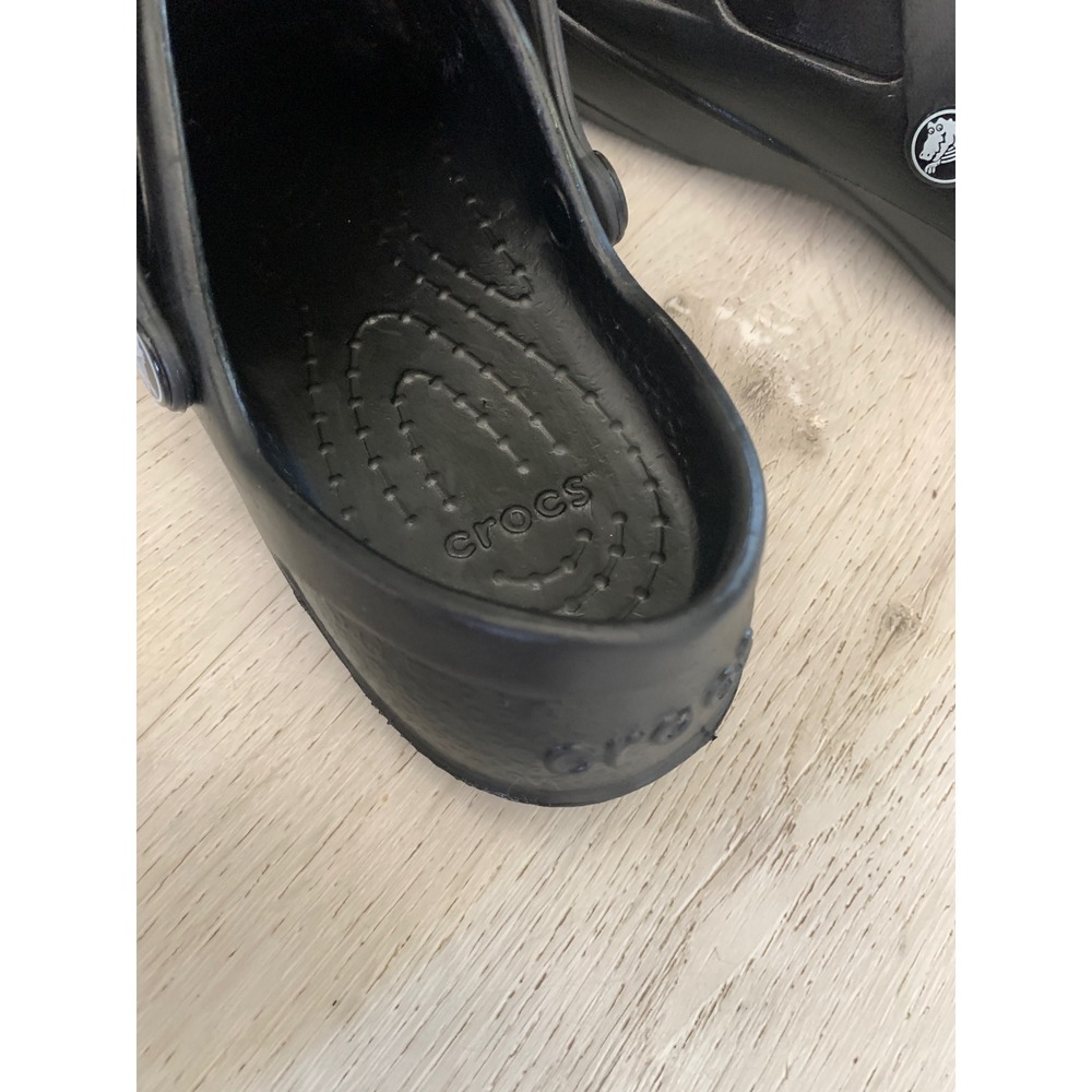 Crocs Mercy Work Clogs Black Slip Resistant Nursing Chef Shoes Women 8 Mens 6‎ - Picture 7 of 9